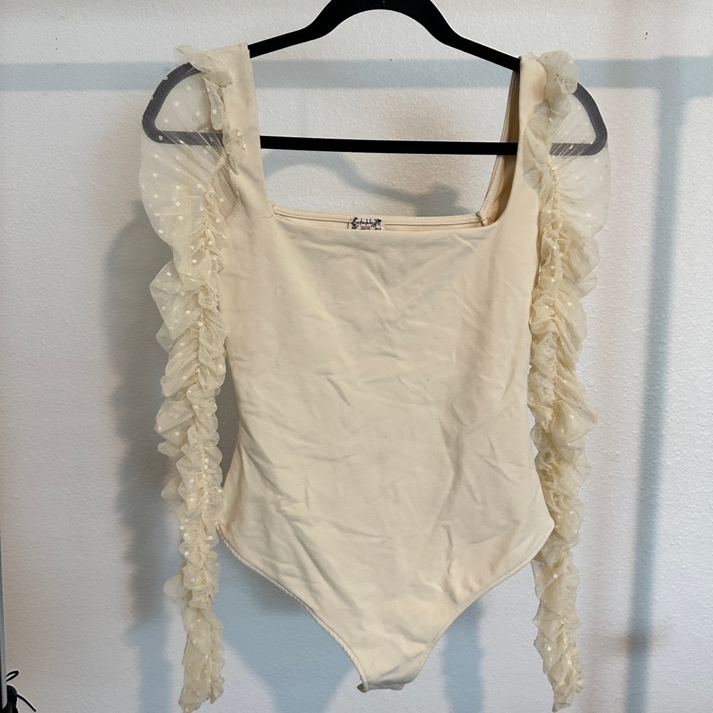 Free People Ivory Bodysuit